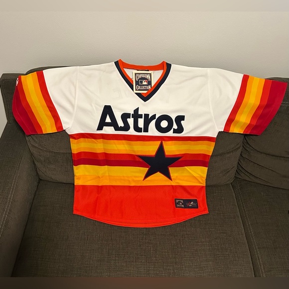 Majestic Authentic Houston Astros Jose Altuve Retro Throwback Jersey Men’s Sz: M - Picture 2 of 6